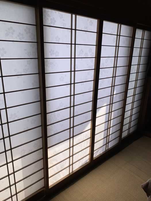 長岡京市のお客様障子の張替え写真