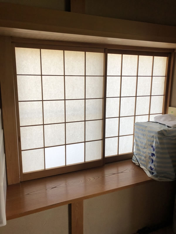 伊勢市のお客様障子の張替え写真
