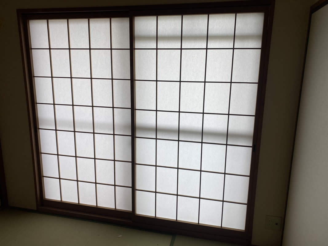 三島市のお客様障子の張替え写真