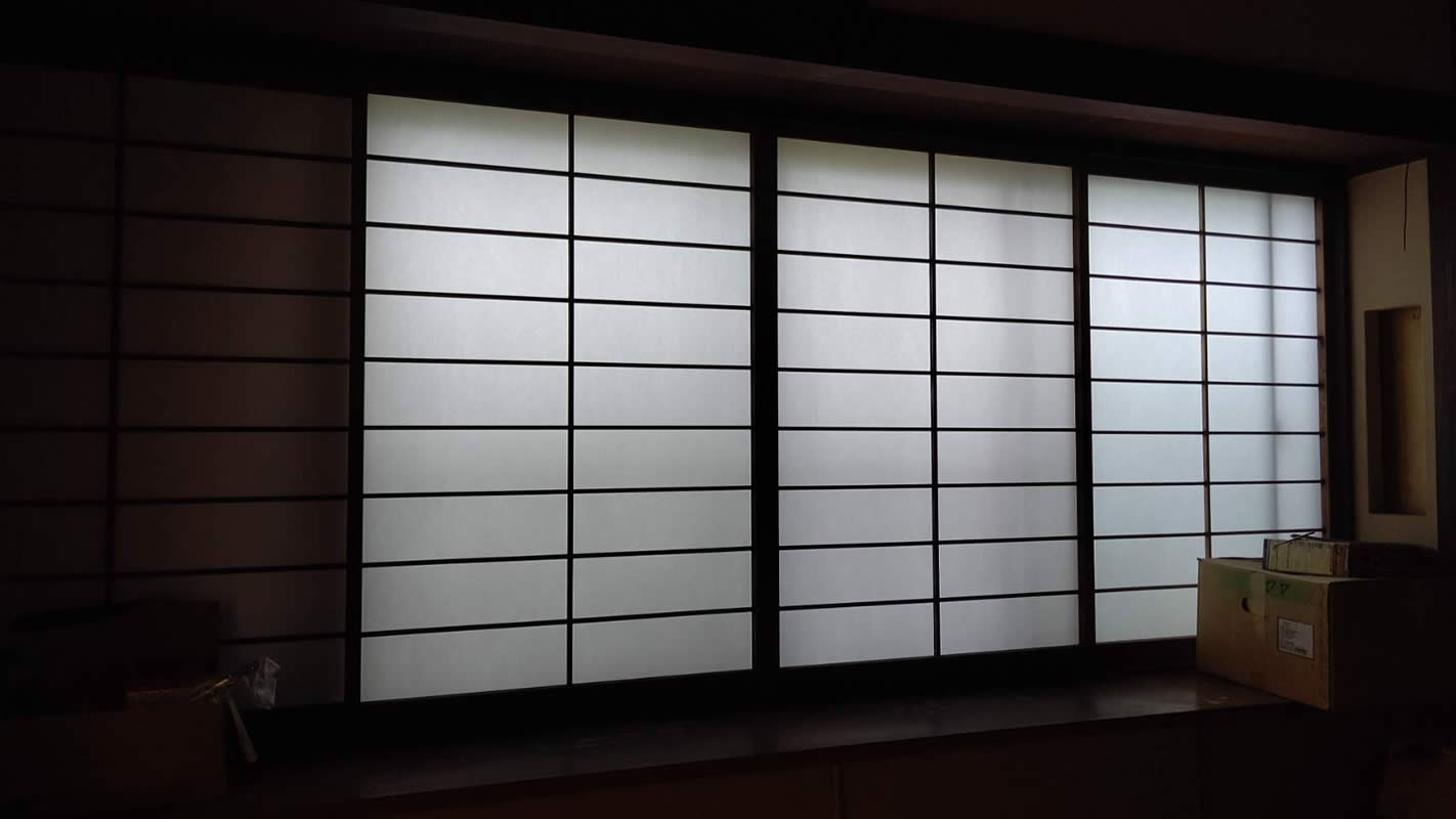 三島市のお客様障子の張替え写真