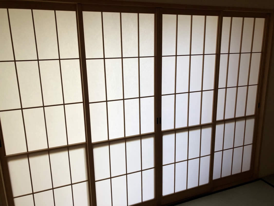 沼津市のお客様障子の張替え写真