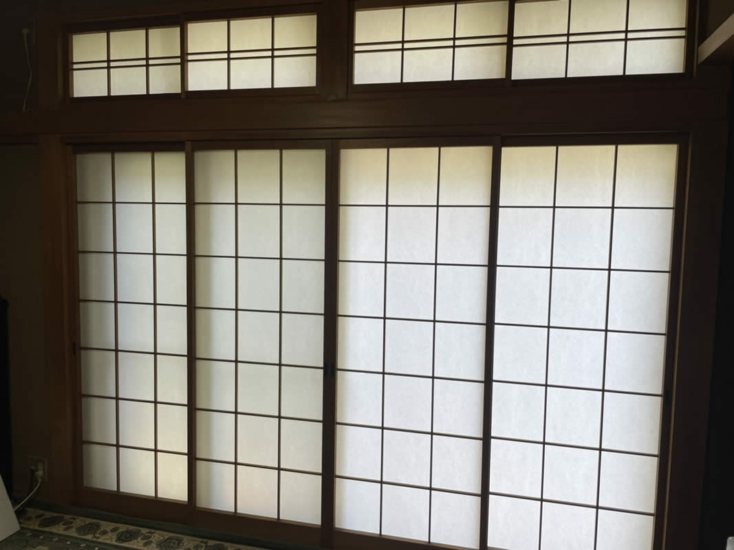 裾野市のお客様障子の張替え写真
