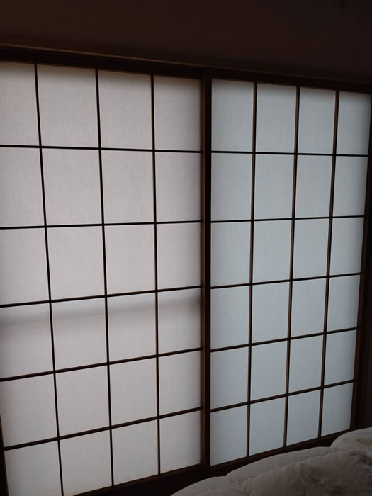 さくら市のお客様障子の張替え写真